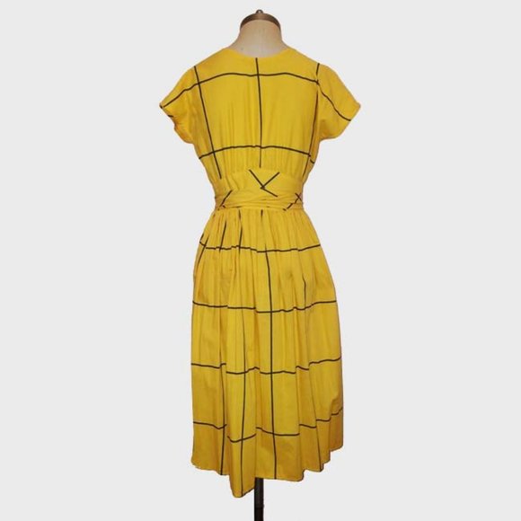 Vtg 70s Cotton Wrap Dress Size 8 - Picture 6 of 10